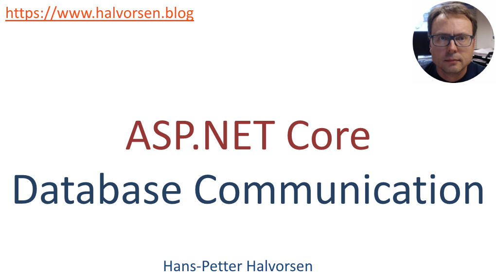 ASP.NET Core Database Communication