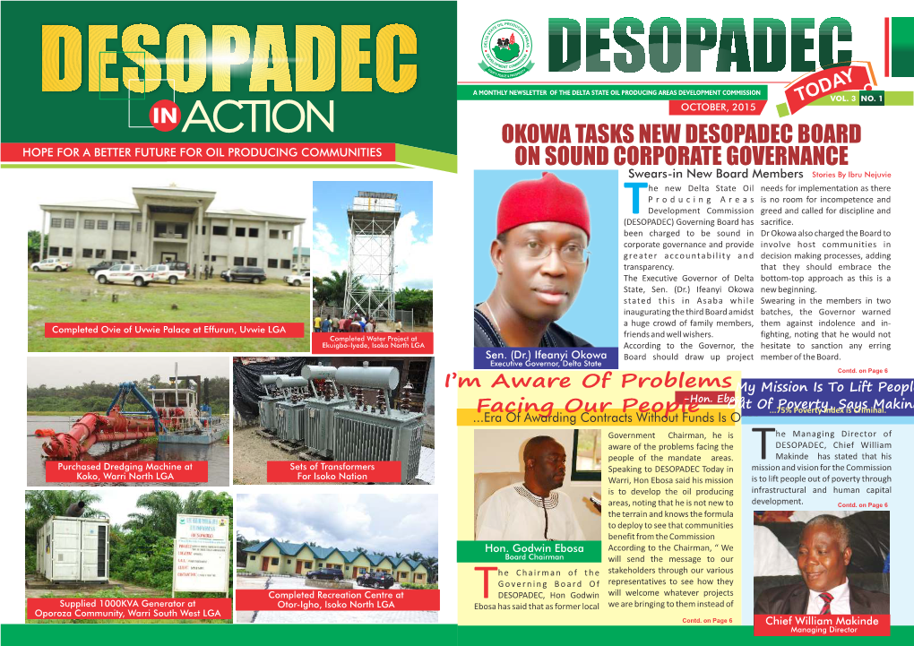 Okowa Tasks New Desopadec Board on Sound Corporate