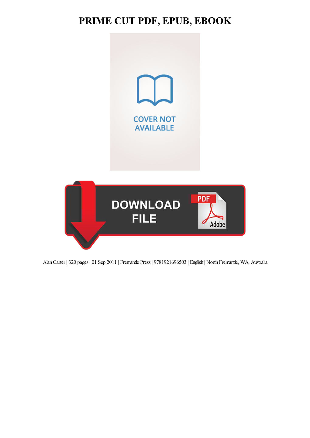 PDF Download Prime Cut Ebook, Epub