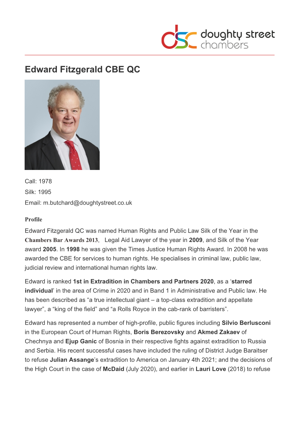 Edward Fitzgerald CBE QC