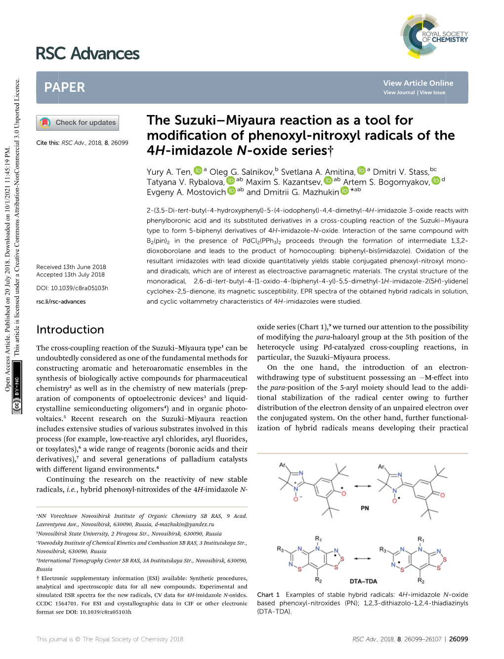 The Suzuki–Miyaura Reaction As a Tool for Modification of Phenoxyl