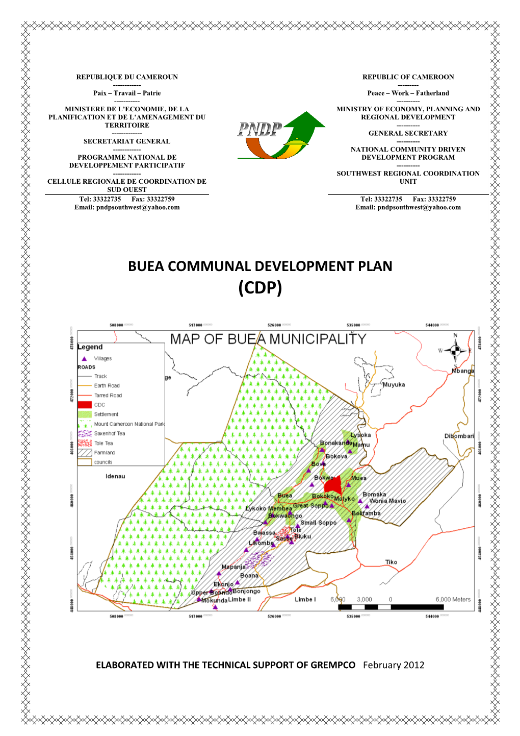 Buea Communal Development Plan (Cdp)