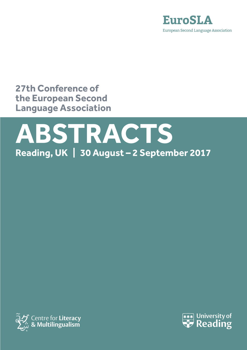 ABSTRACTS UK | 30 August – 2 September 2017