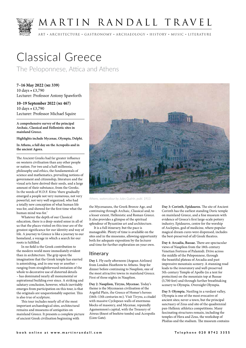 Classical Greece the Peloponnese, Attica and Athens