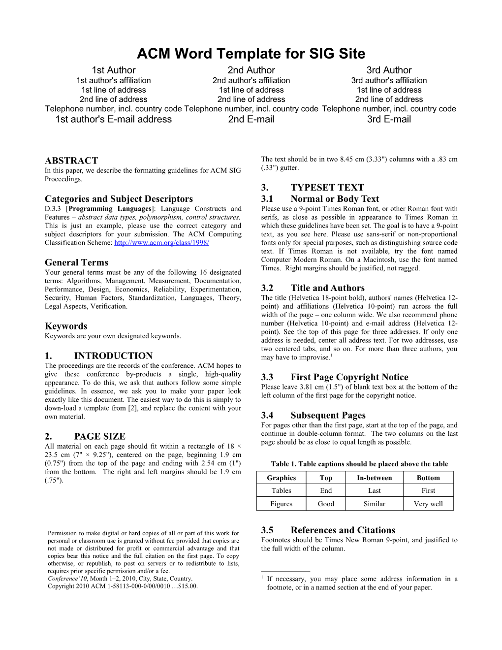 Proceedings Template - WORD s30