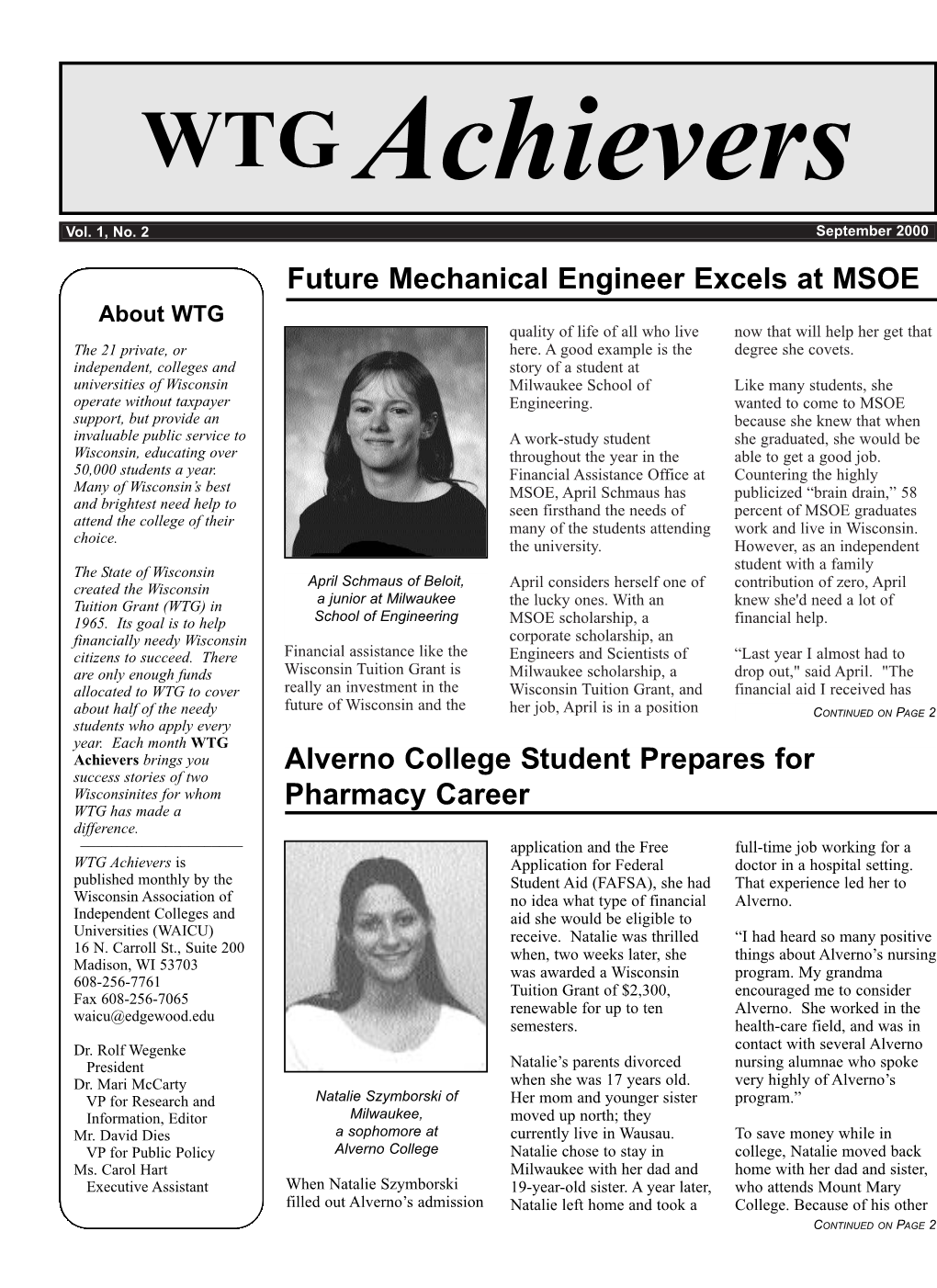 Future Mechanical Engineer Excels at MSOE Alverno College Student