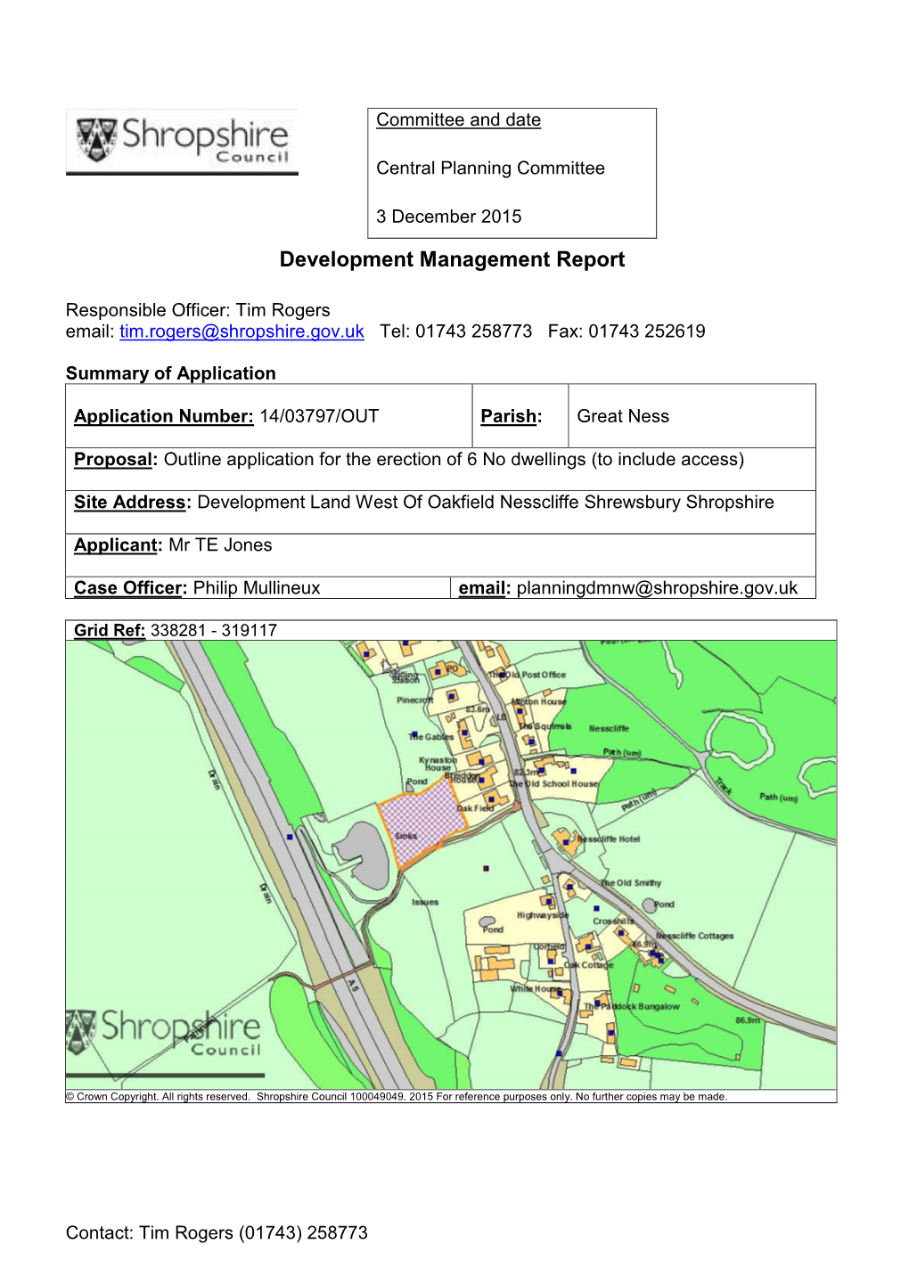 Development Land West of Oakfield, Nesscliffe, Shrewsbury, Shropshire