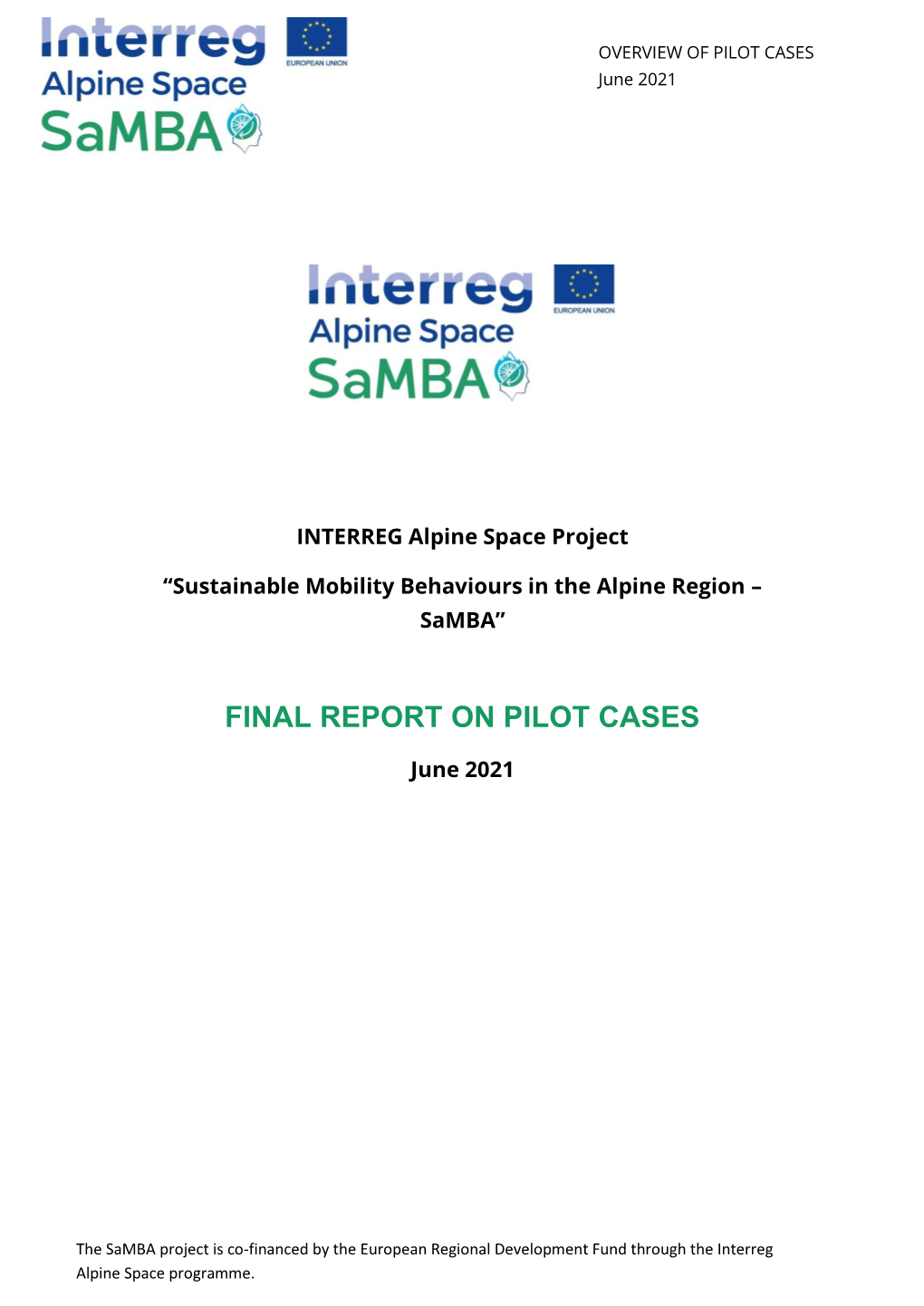 Final Report on Pilot Cases