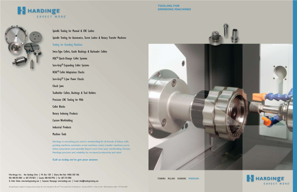 Tooling for Grinding Machines