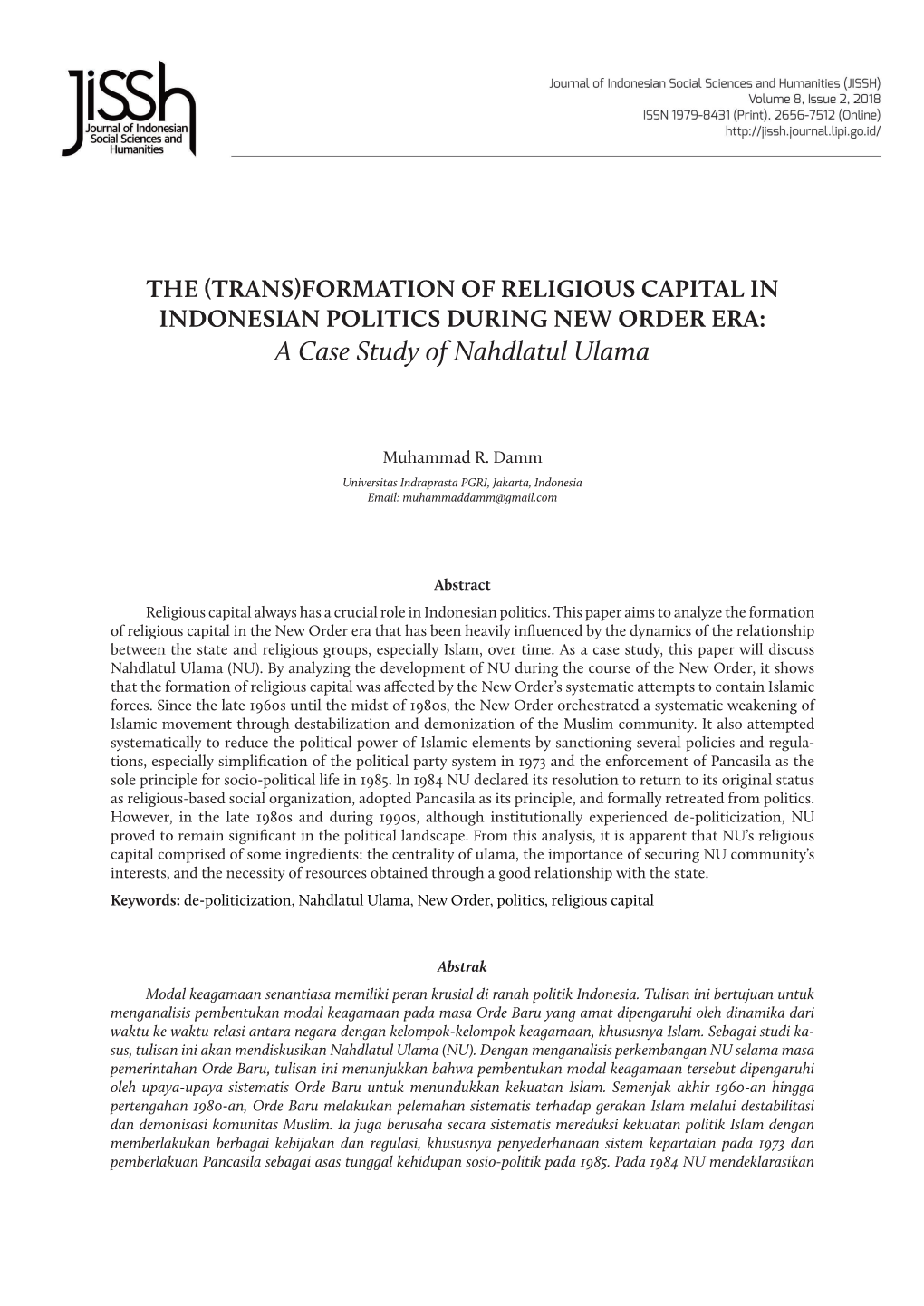 A Case Study of Nahdlatul Ulama