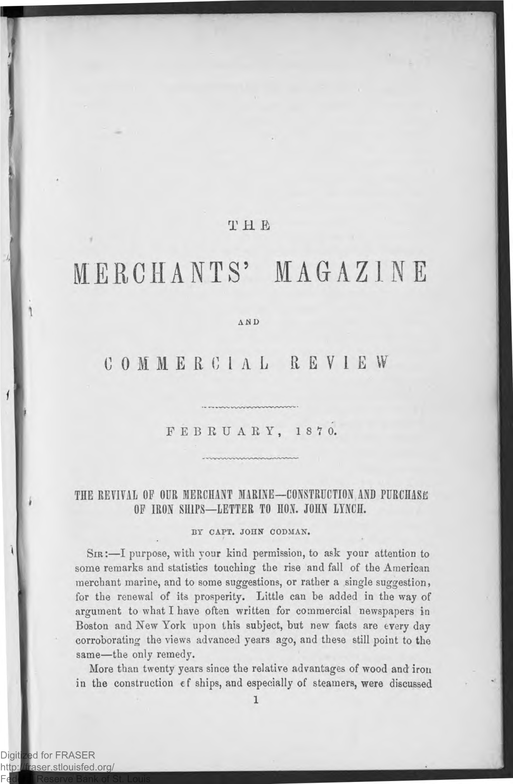 February 1870, Vol. LXII, No. II