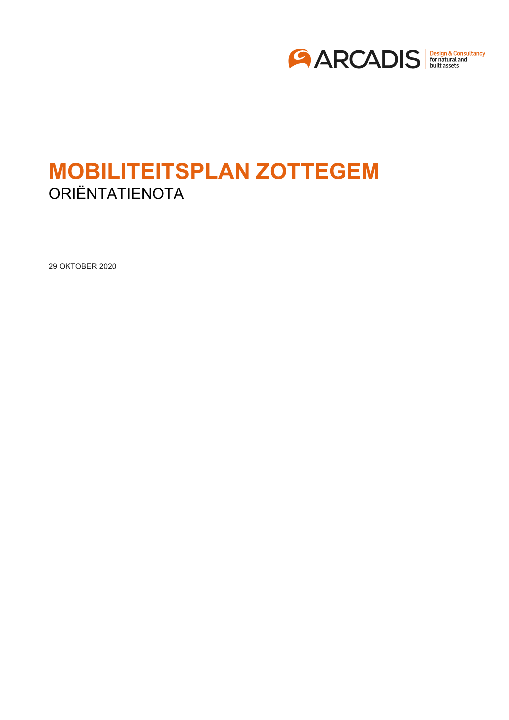 Mobiliteitsplan Zottegem Oriëntatienota