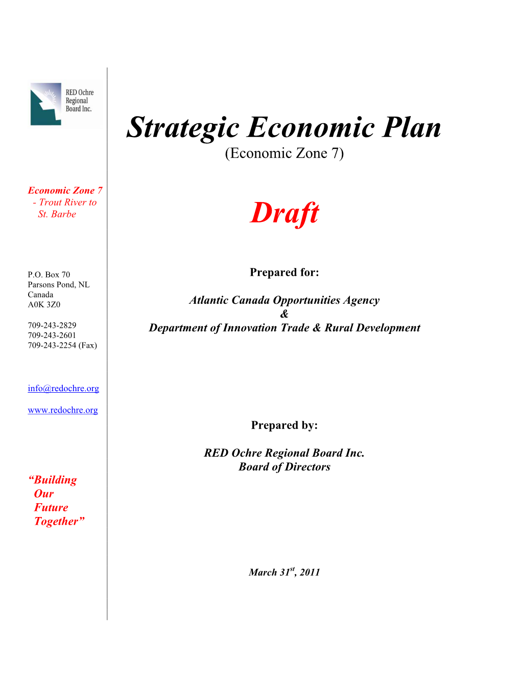 Strategic Economic Plan Draft