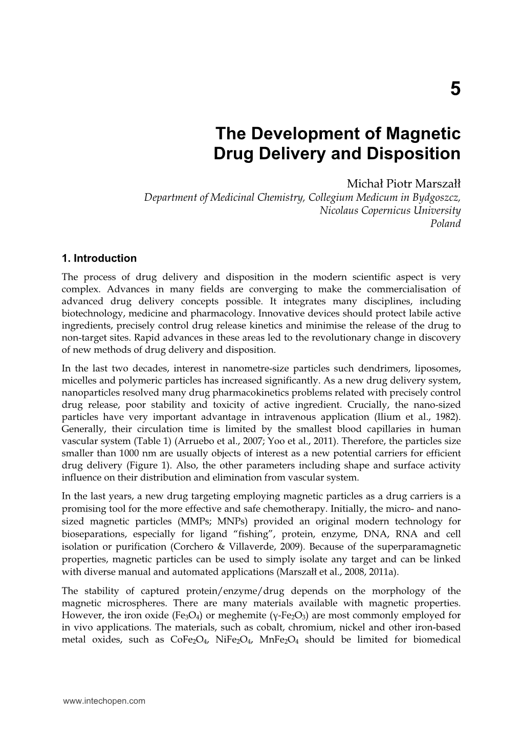 The Development of Magnetic Drug Delivery and Disposition