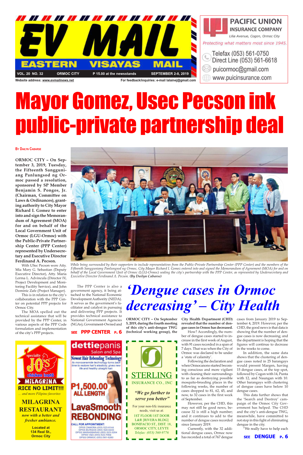 Mayor Gomez, Usec Pecson Ink Public-Private Partnership Deal