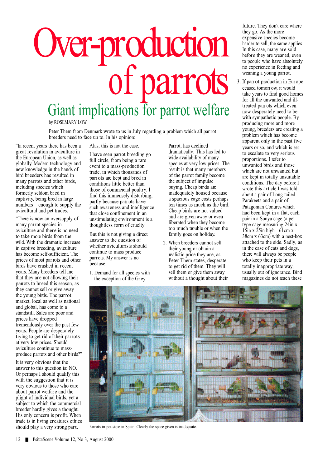 Giant Implications for Parrot Welfare with Sympathetic People