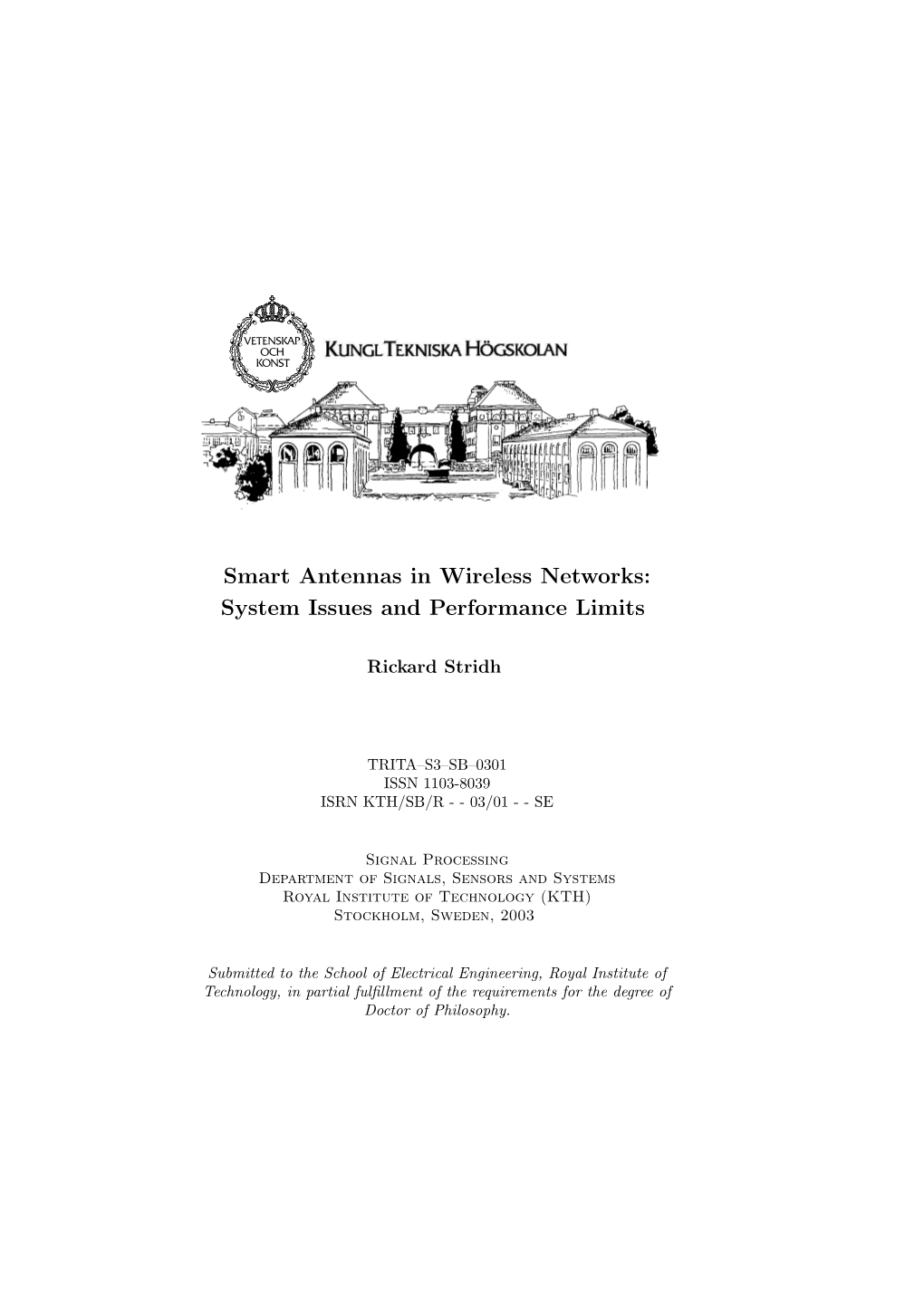 Smart Antennas in Wireless Networks: System Issues and Performance Limits