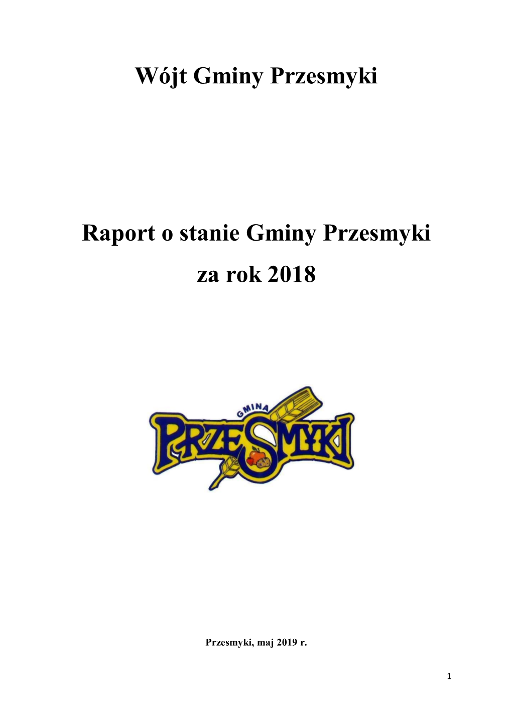 Raport O Stanie Gminy Przesmyki Za Rok 2018