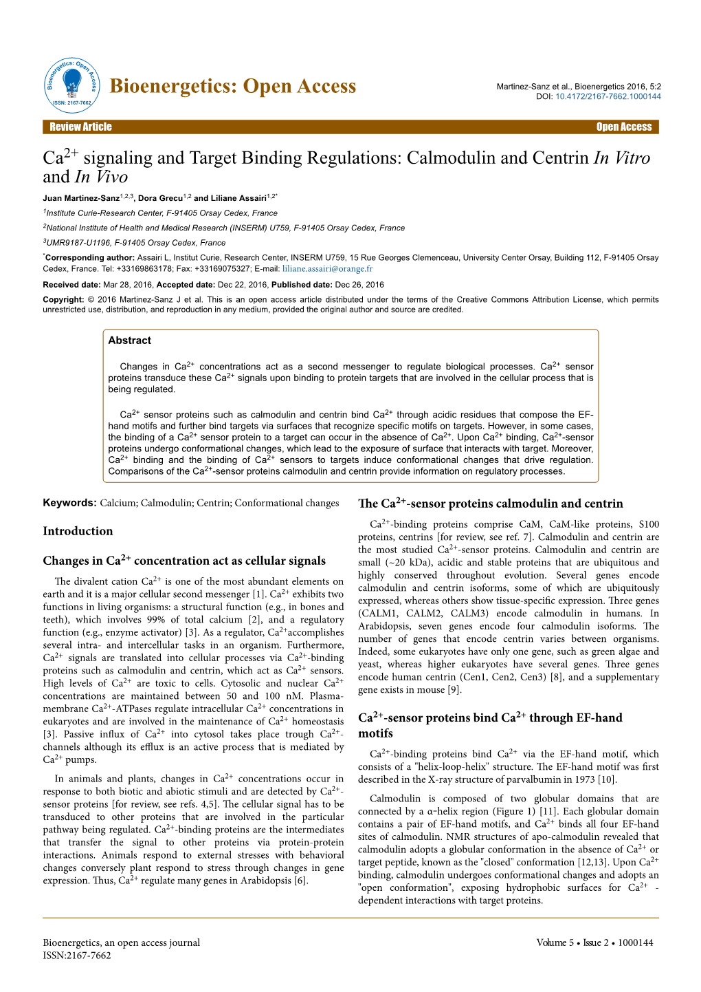 Ca2+ Signaling and Target Binding Regulations