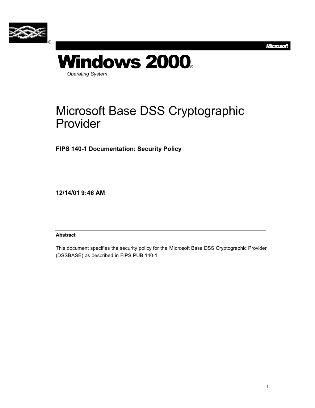 Windows 2000® Operating System