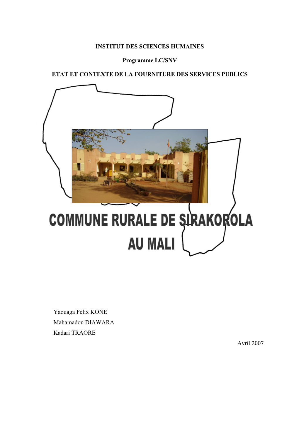 Rapport Final ISH Services Publics Sirakorola Avril 2007