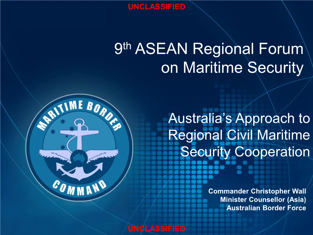 9Th ASEAN Regional Forum on Maritime Security