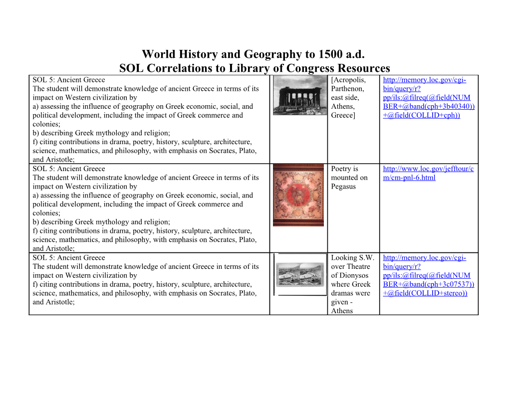 WORLD I SOL 5: Ancient Greece