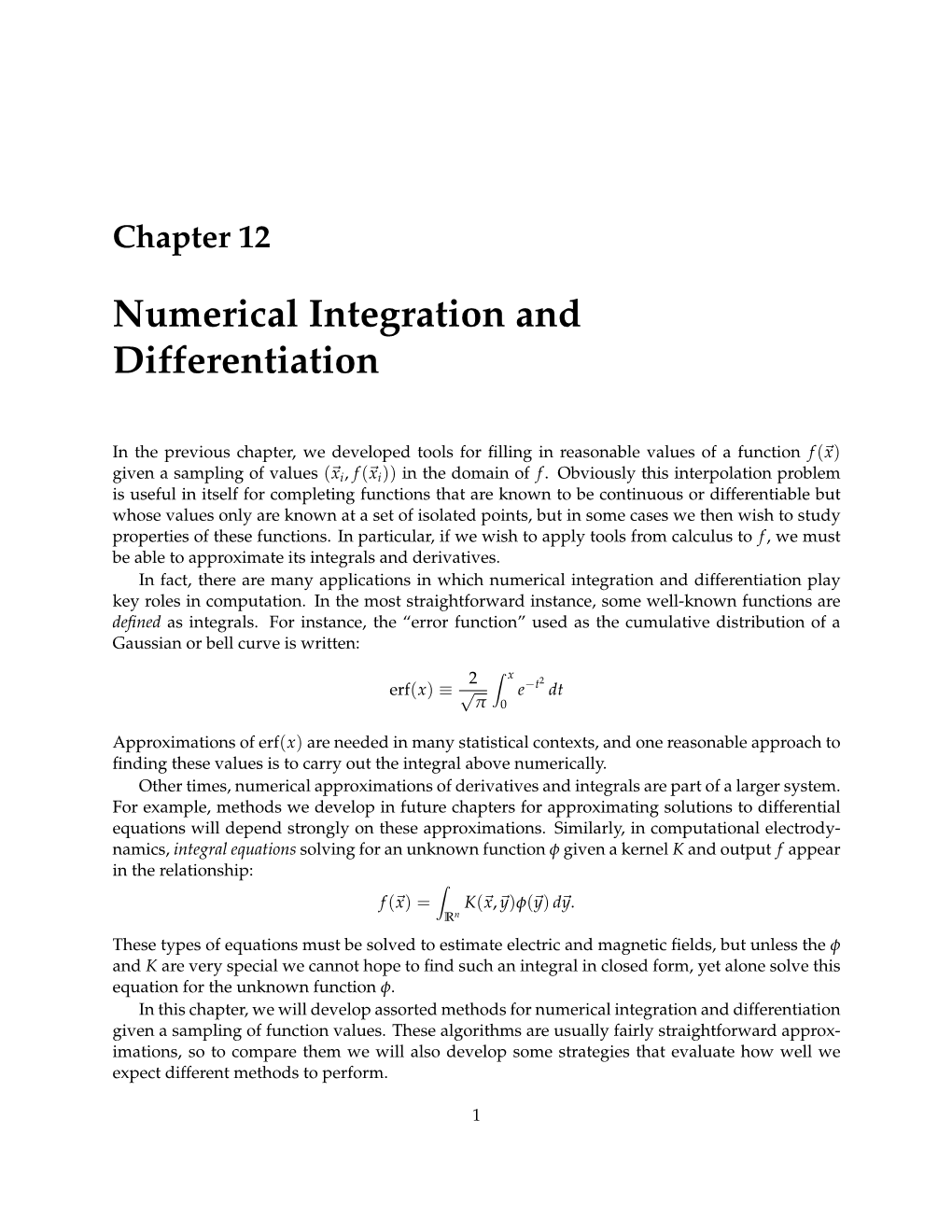 Numerical Integration and Differentiation