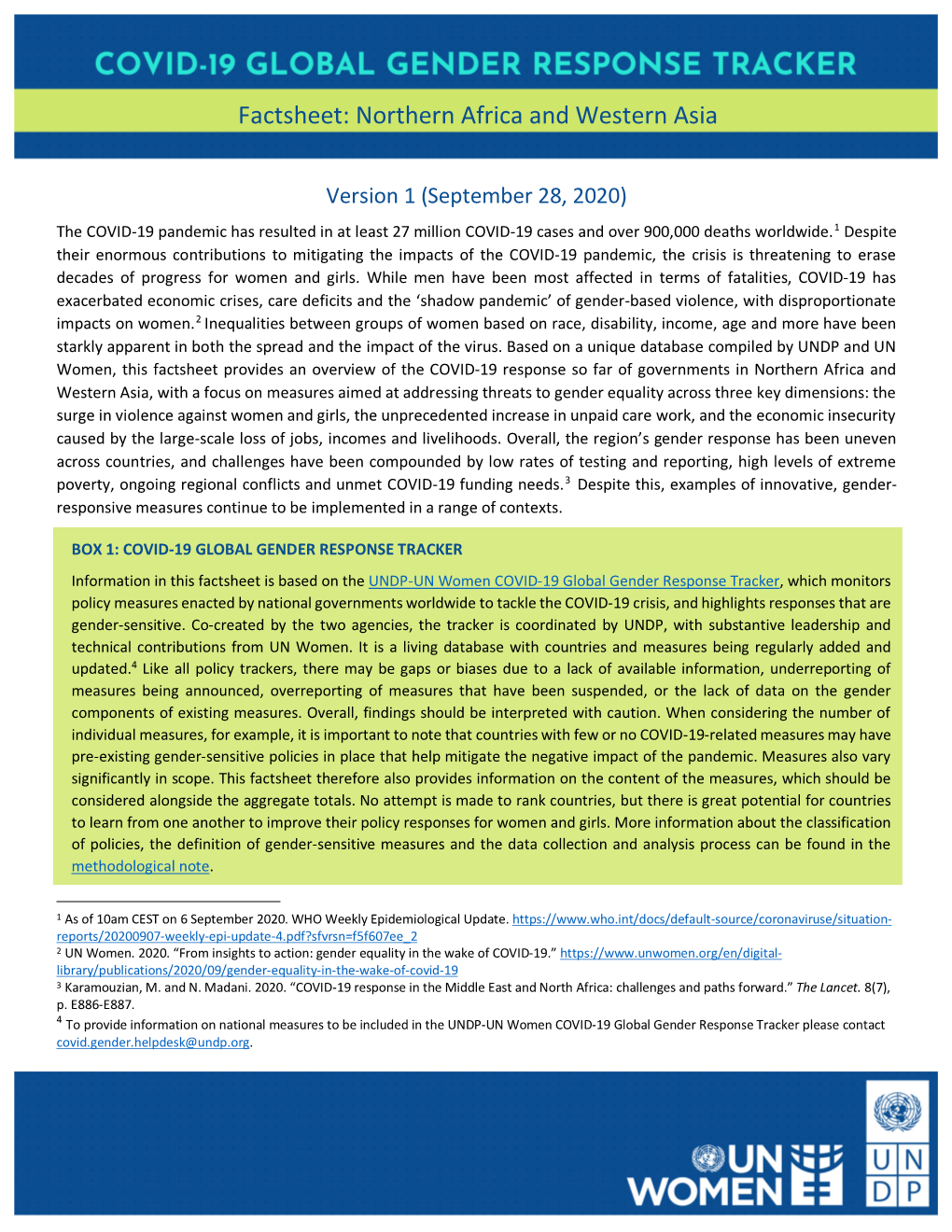 Factsheet: Northern Africa and Western Asia