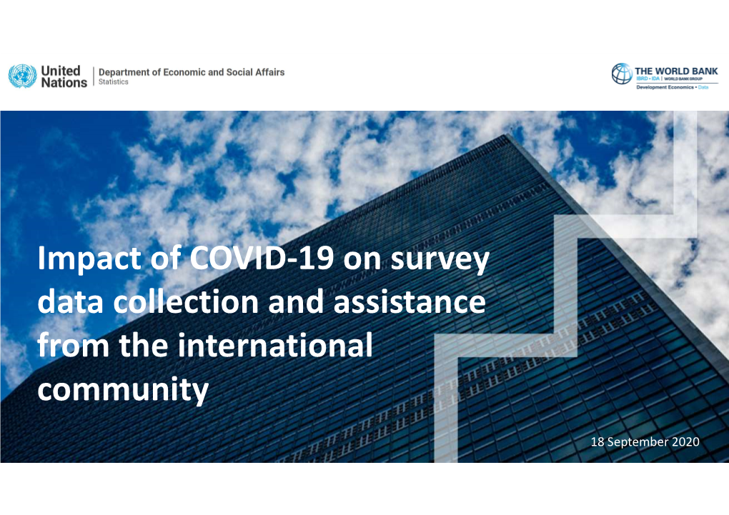 Impact of COVID-19 on Survey Data Collection and Assistance from the International Community