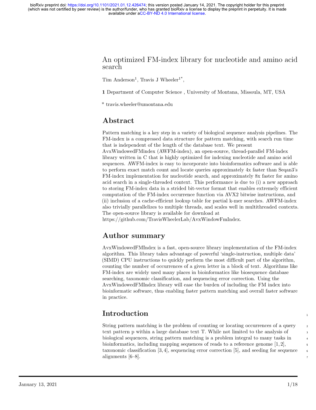 An Optimized FM-Index Library for Nucleotide and Amino Acid Search