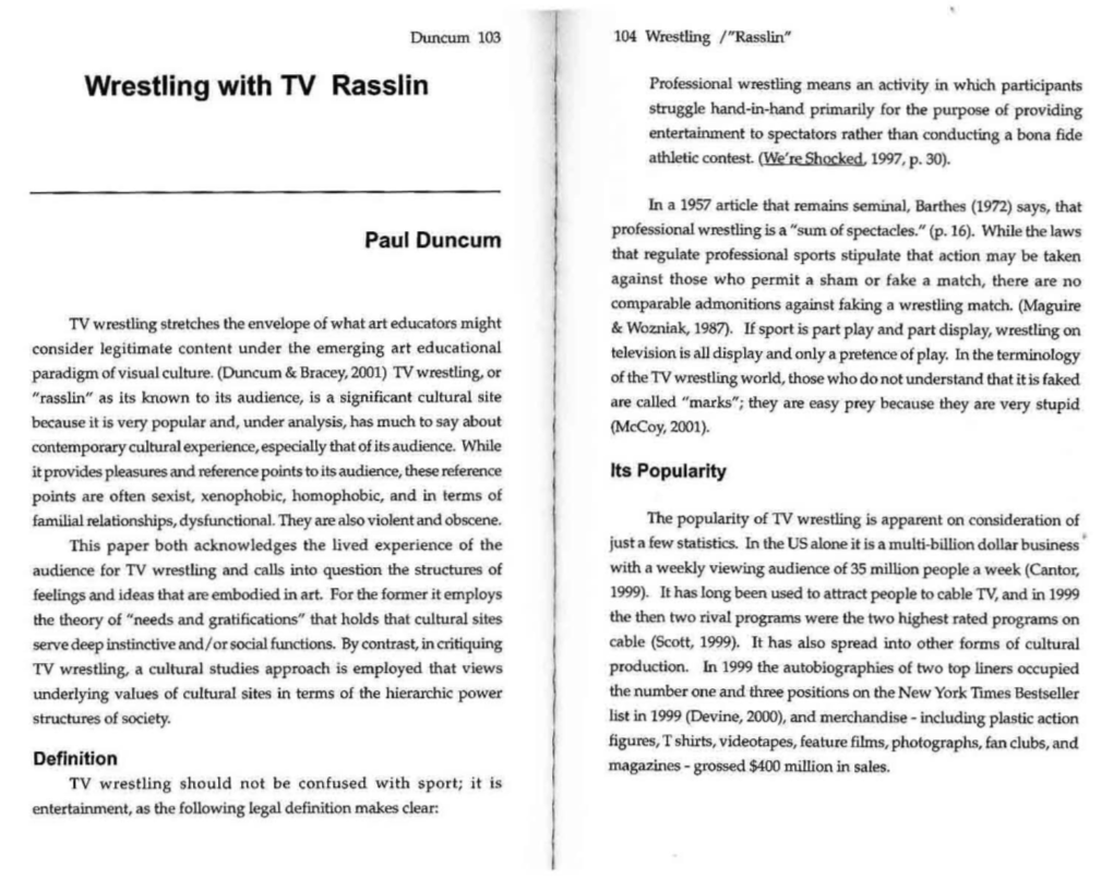 Wrestling with TV Rasslin