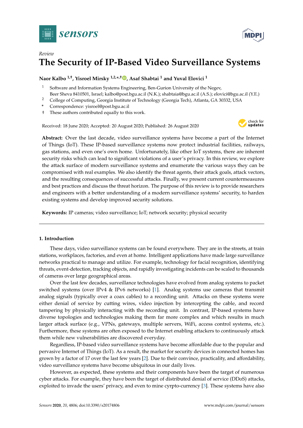 The Security of IP-Based Video Surveillance Systems