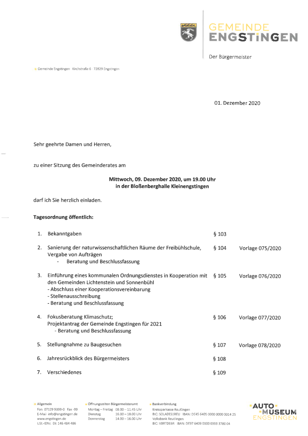 Nr. 17 Öffentliche Sitzung Am 09.12.2020