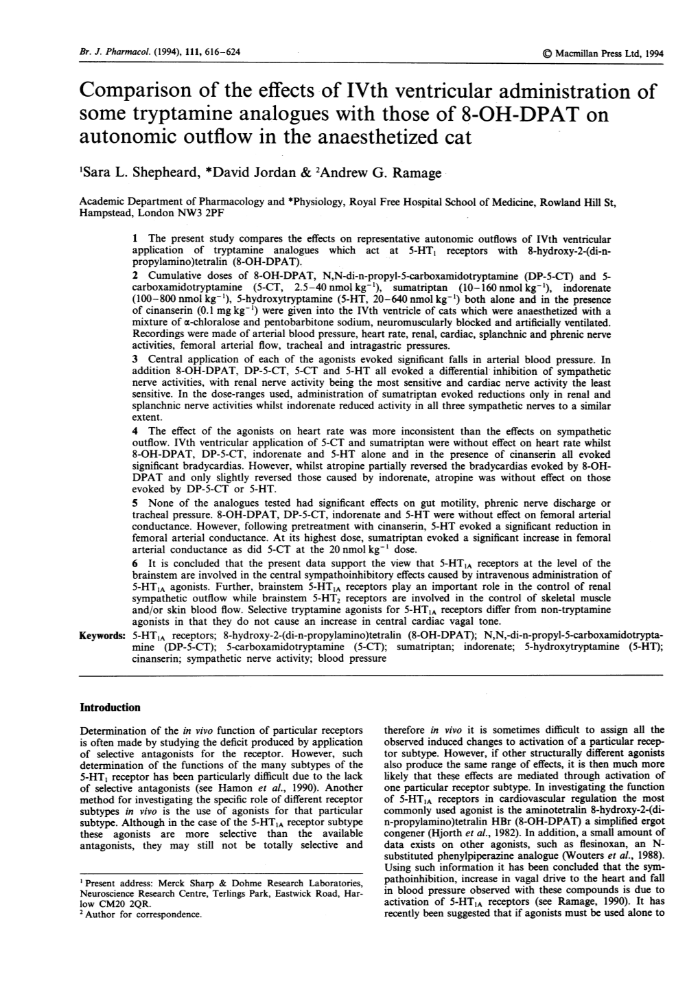 Comparison of the Effects of Ivth Ventricular