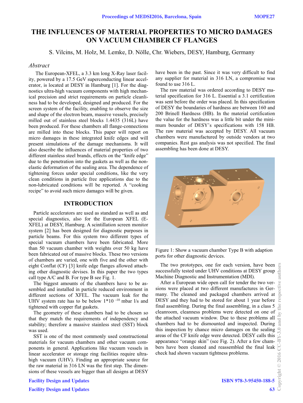 The Influences of Material Properties to Micro Damages on Vacuum Chamber Cf Flanges S