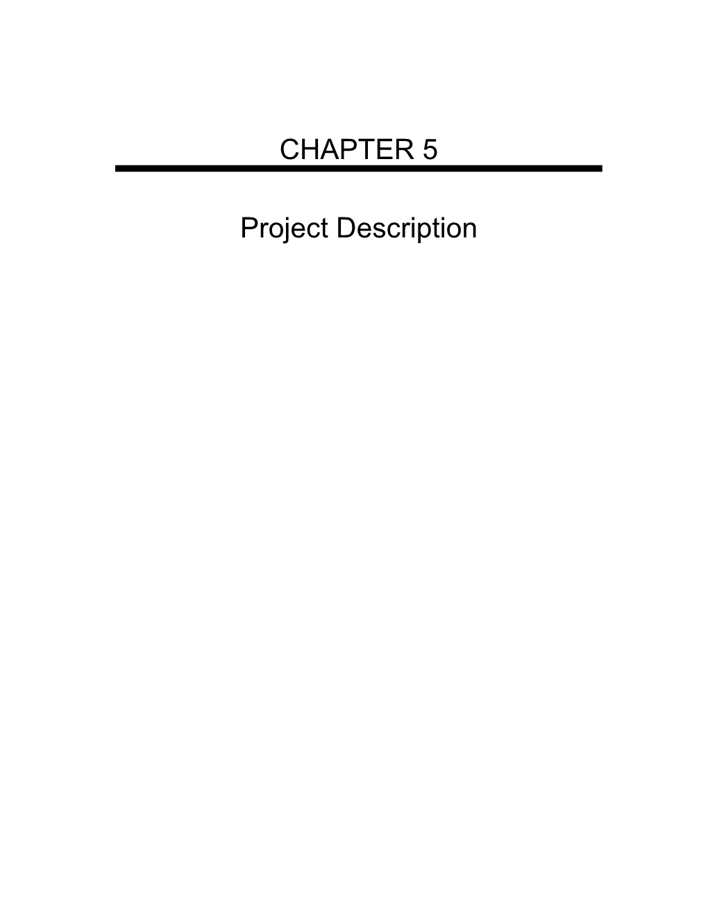 CHAPTER 5 Project Description