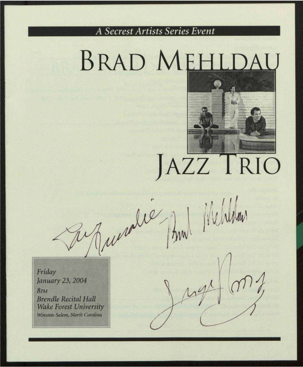 Brad Mehldau Jazz Trio