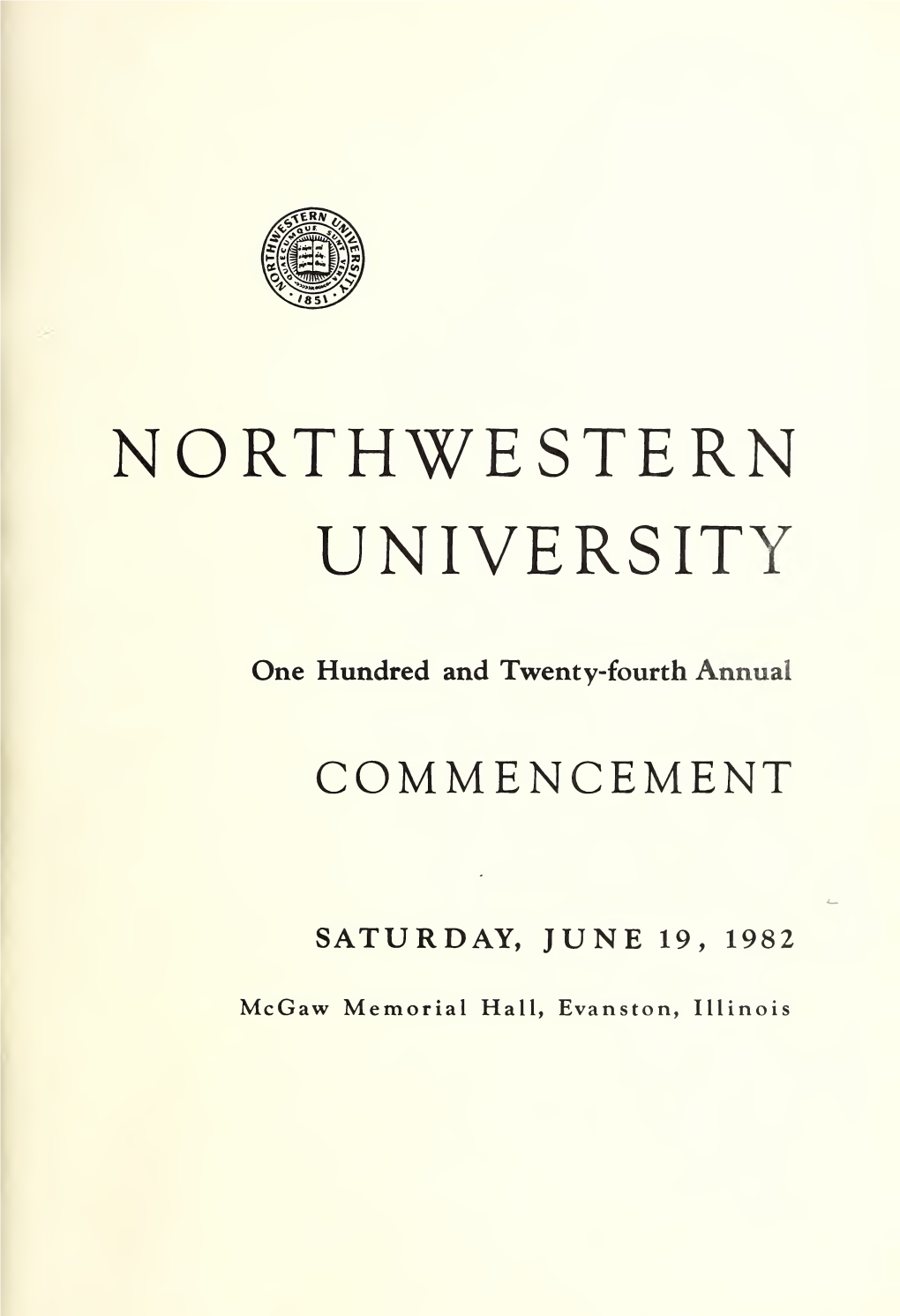 Annual Commencement / Northwestern University