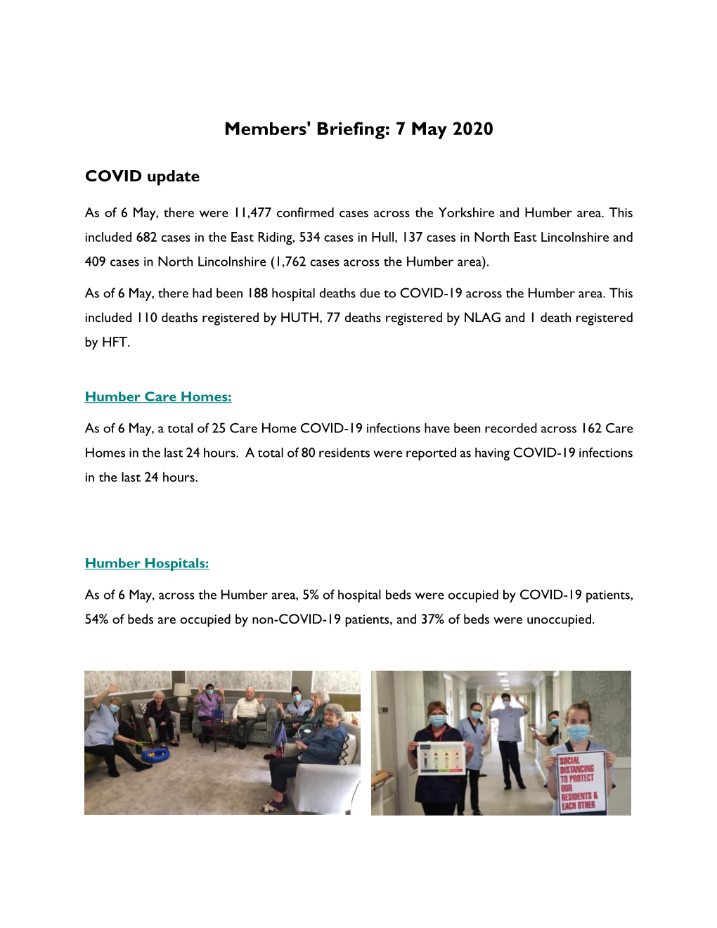 Members' Briefing: 7 May 2020