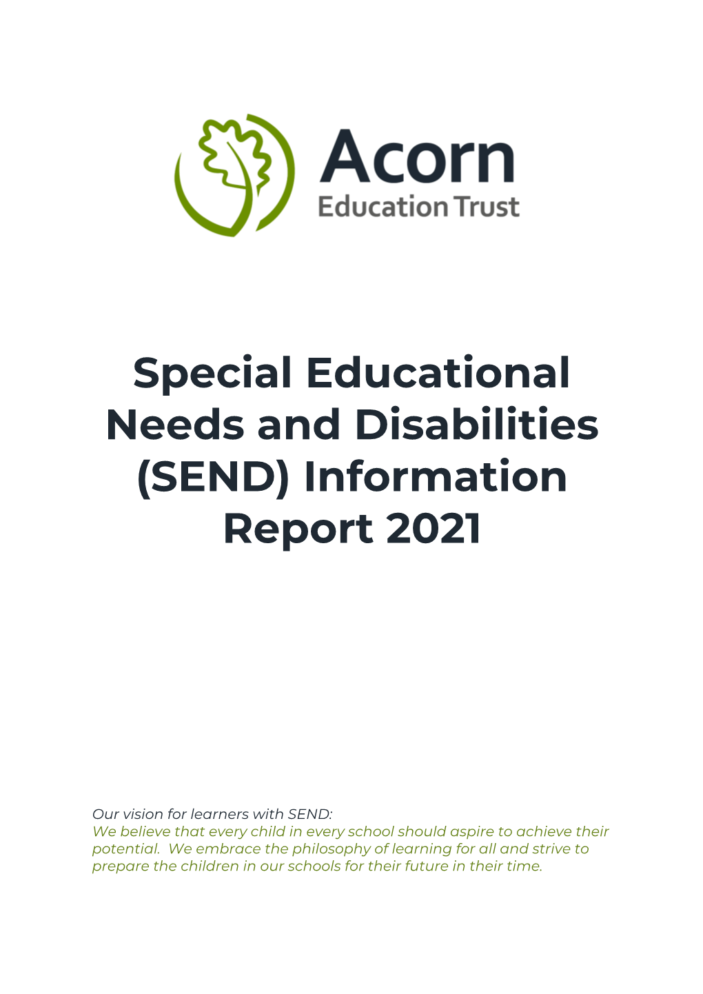 (SEND) Information Report 2021