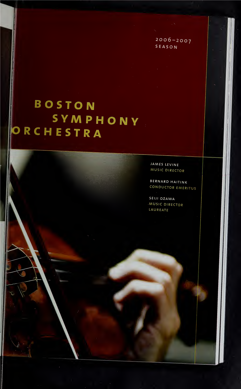 Boston Symphony Orchestra Concert Programs, Season 126, 2006-2007