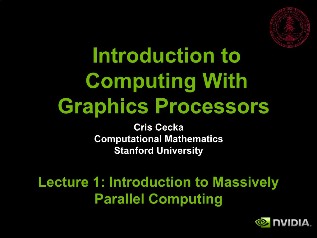 Introduction to Massively Parallel Computing Tutorial Goals