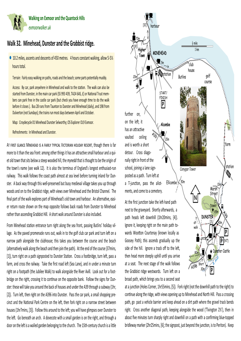 Walk 32 Minehead, Dunster & Grabbist Hill