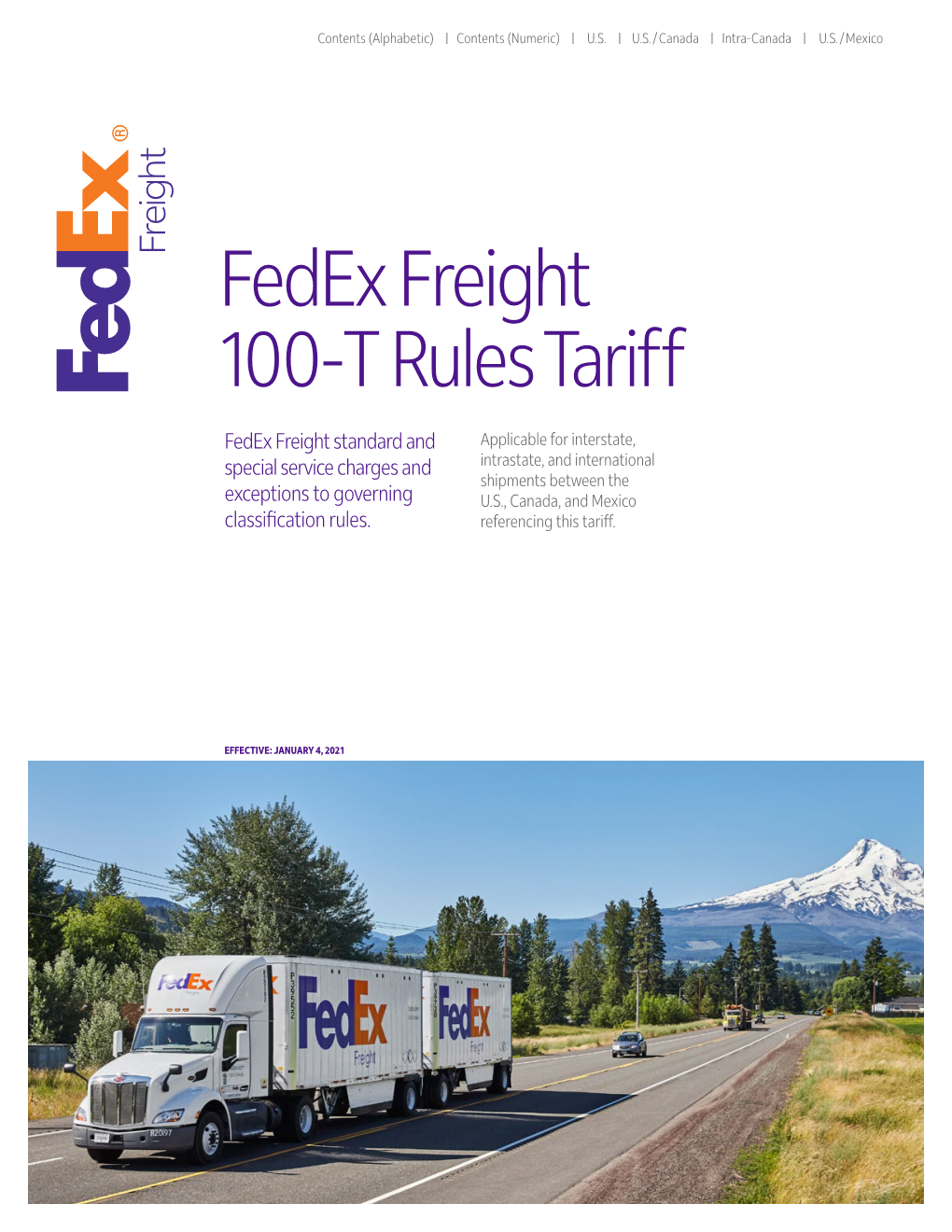 Fedex Freight 100-T Rules Tariff