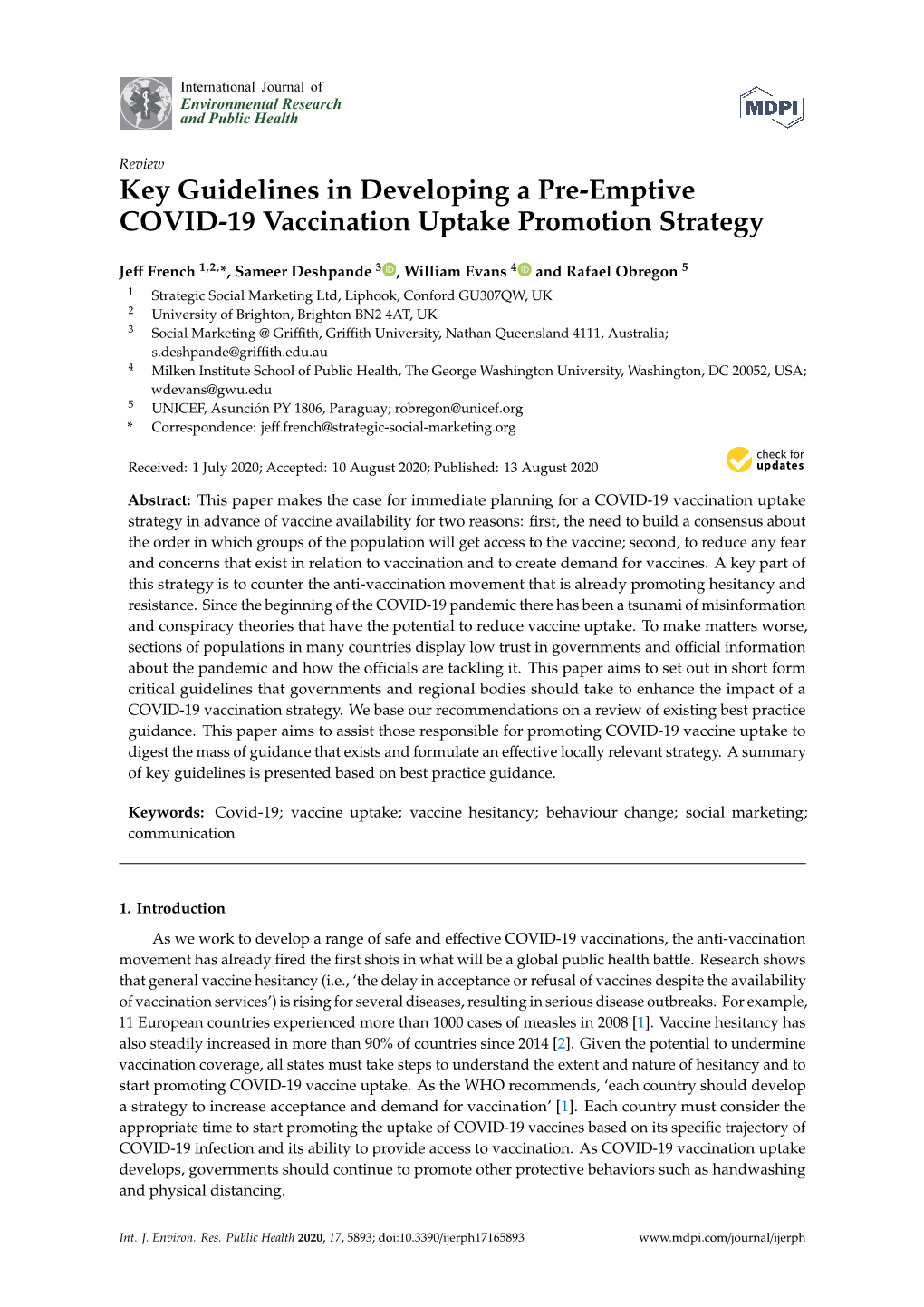 Key Guidelines in Developing a Pre-Emptive COVID-19 Vaccination Uptake Promotion Strategy