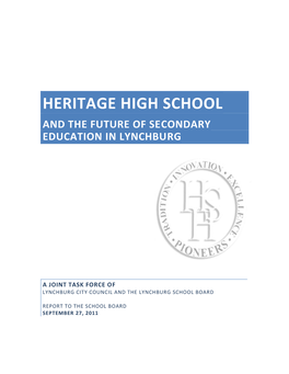 Heritage High School and the Future of Secondary Education in Lynchburg