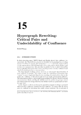 Hypergraph Rewriting: Critical Pairs and Undecidability of Con Uence