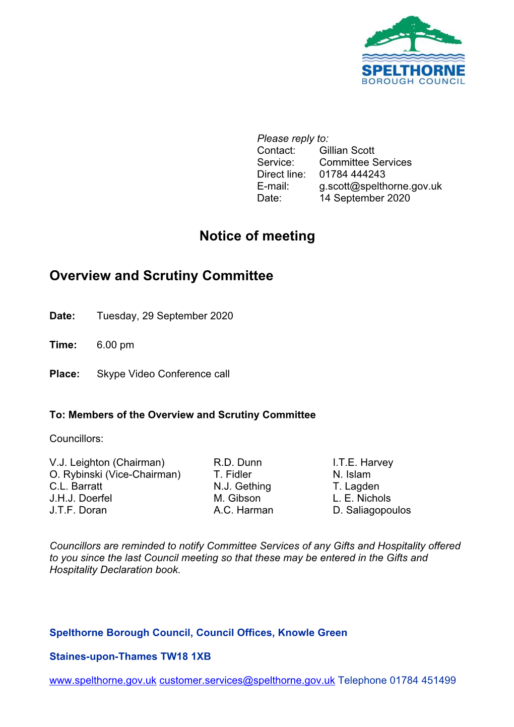 (Public Pack)Agenda Document for Overview and Scrutiny Committee