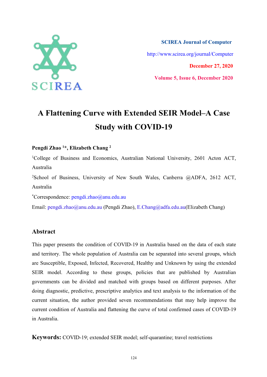 A Flattening Curve with Extended SEIR Model–A Case Study with COVID-19